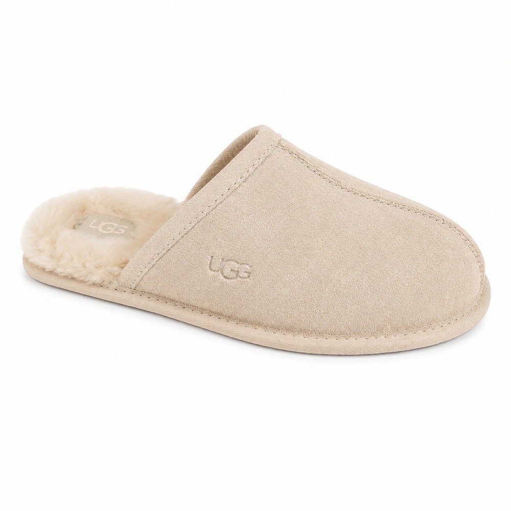 UGG Size 8 Pearle Slippers Sand Suede Shearling Lined 1115139 House Shoes